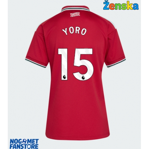 Manchester United Leny Yoro #15 Domaci Dres za Ženska 2026-27 Kratak Rukav